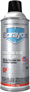 Sprayon SP 602 PREMIUM BLUE LAYOUT DYE蓝色标签喷剂