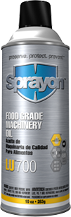 Sprayon LU 700 FOOD GRADE MACHINERY OIL食品级机械油